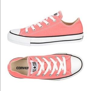 Pink peach converse